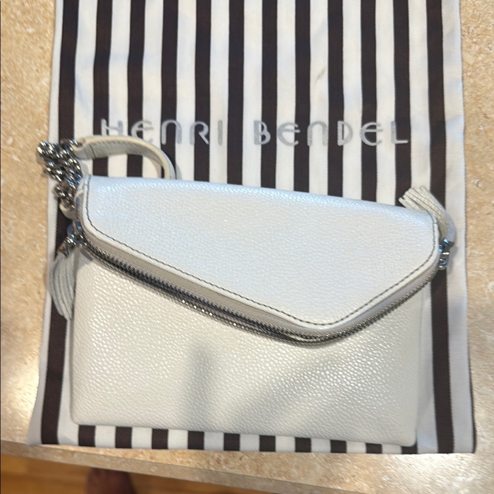 Henri Bendel White Wristlet Clutch